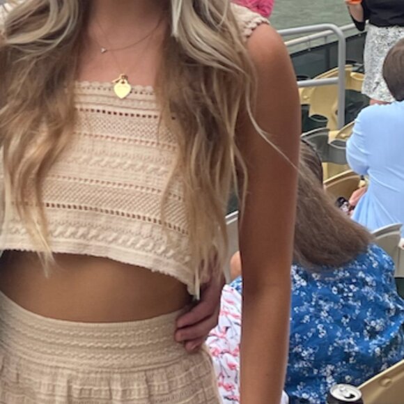 Aerie Ruffled Crochet Mini Skirt Set - Picture 6 of 7